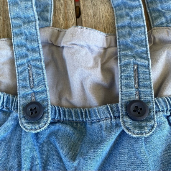 Hanna Andersson Ric Rac Denim Chambray Dress Size 4 Tiered Summer Dress - Picture 5 of 9